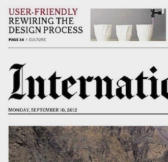 New York Times, IHT - Rewiring the Design Process