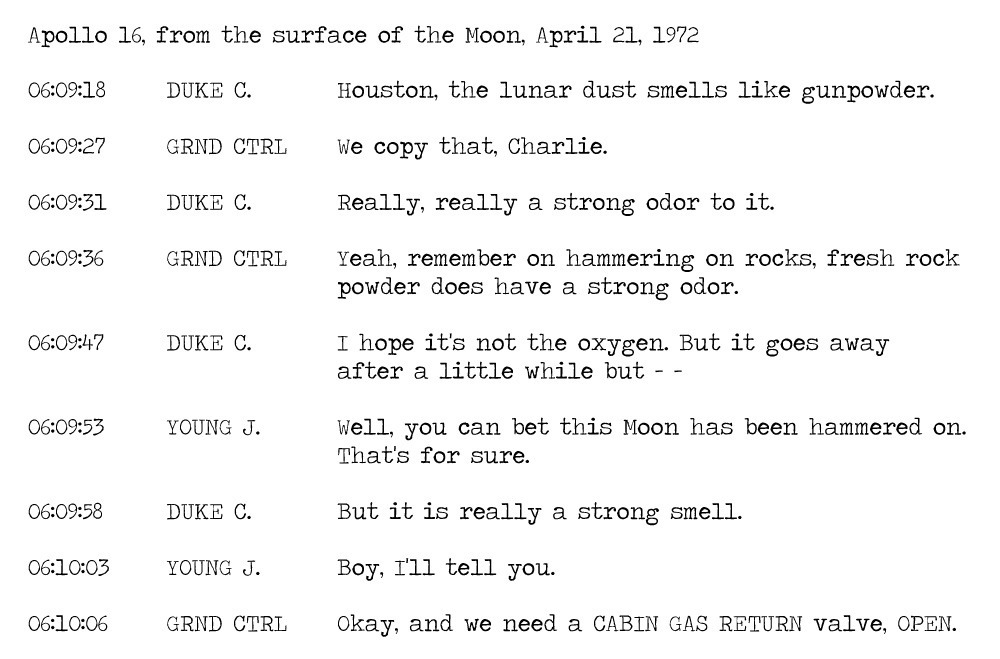 Apollo 16 conversation